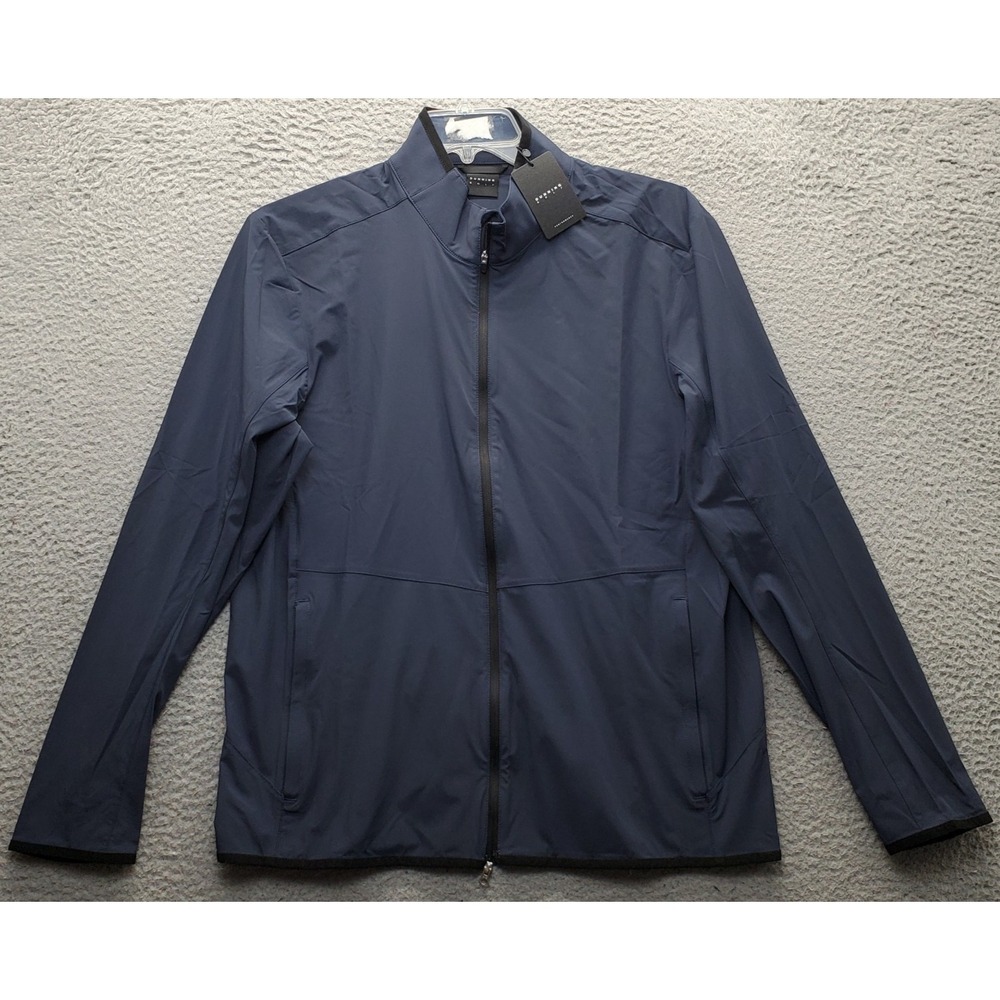 Dunning Kirby Halo Golf Jacket Men M Navy Performance Stretch Full-Zip D7S22J806